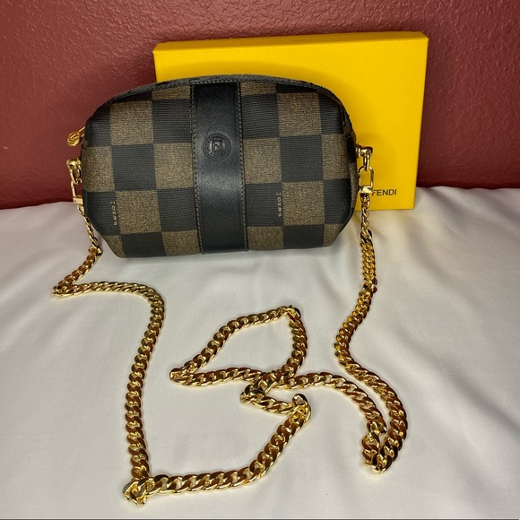 Fendi Handbags - ‼️SOLD ‼️ Vintage Checkered Fendi Crossbody Bag